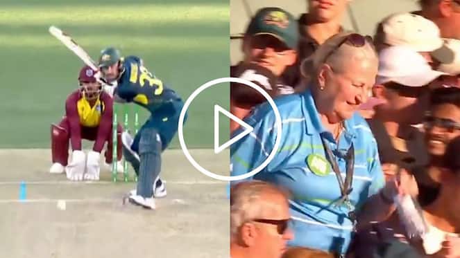 [Watch] Old Lady's 'Ball-Delivering' Gesture Grabs Limelight After Glenn Maxwell Hits Huge Six